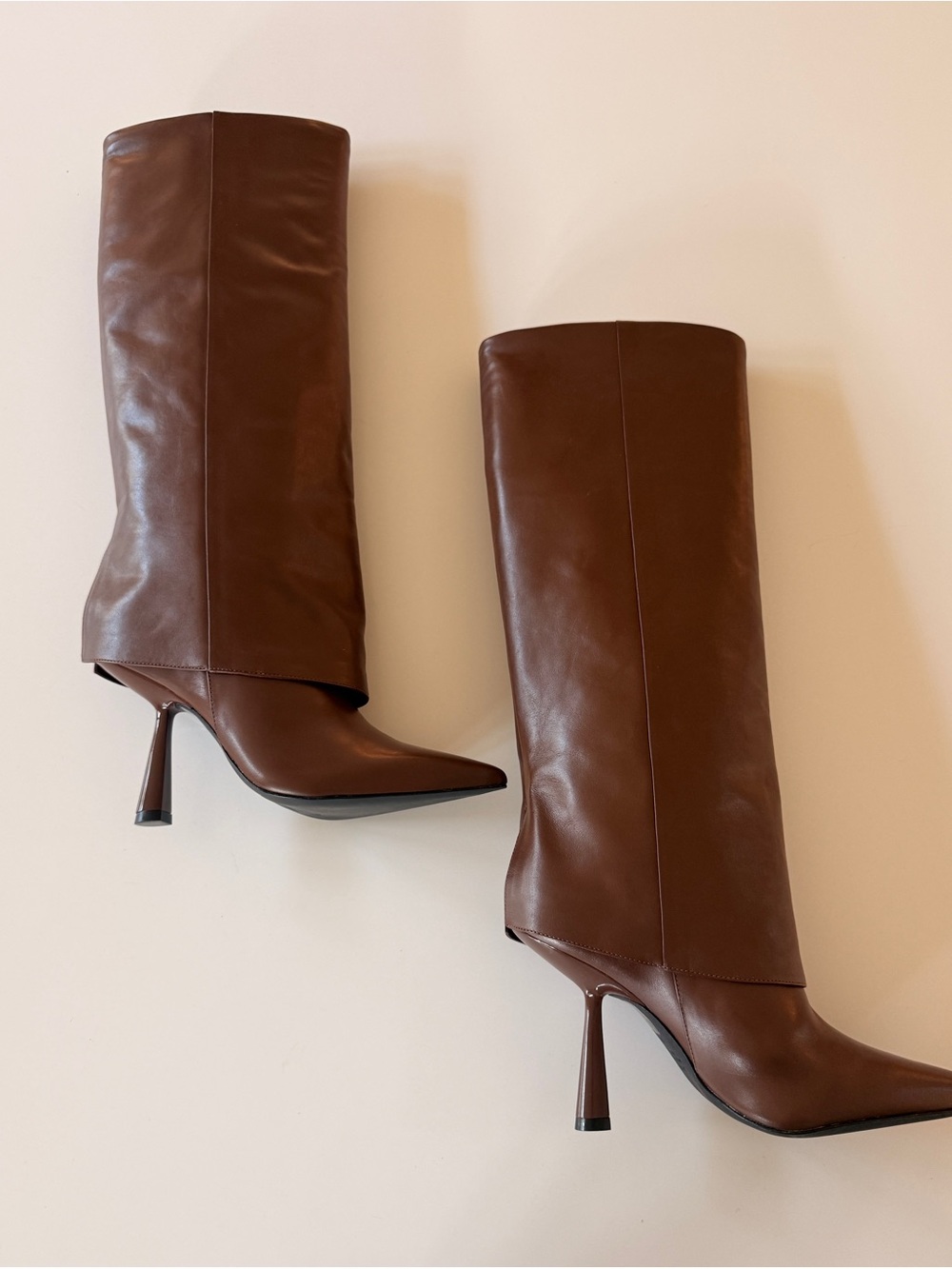 Black Suede Studio Mocha Martine Knee High Boot